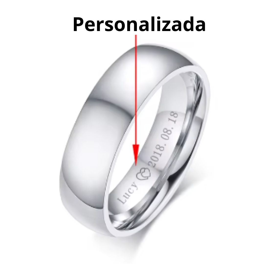 Aliança Personalizada Belavue com Nomes Gravados – Compromisso para Toda a Vida