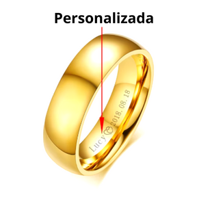 Aliança Personalizada Belavue com Nomes Gravados – Compromisso para Toda a Vida