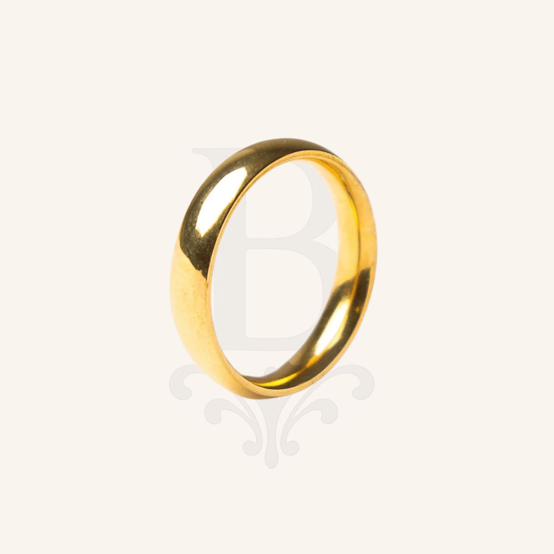 Aliança Anatômica Belavue Banhado em Ouro 18K – Elegância e Durabilidade para um Amor Inesquecível