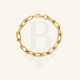 Pulseira Elos Inspiração Entrelaçados Banhada em Ouro 18K – BELAVUE