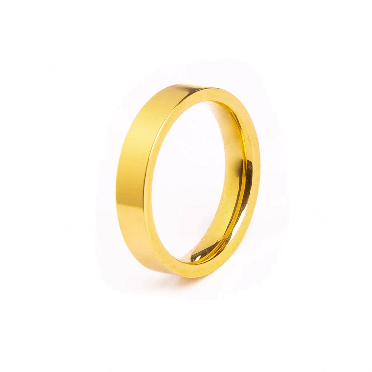 Aliança Quadrada Anatômica Belavue Banhada em Ouro 18K – Autenticidade e Exclusividade que Transformam Seu Amor